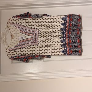 Colorful Tunic Style Blouse Size L